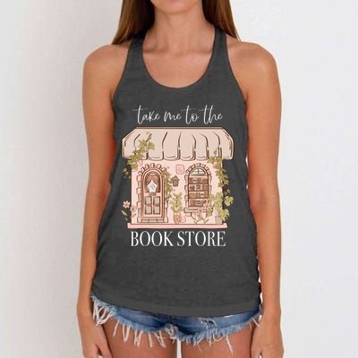 Take Me To The Book Store Women's Knotted Racerback Tank