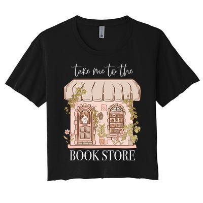 Take Me To The Book Store Women's Crop Top Tee