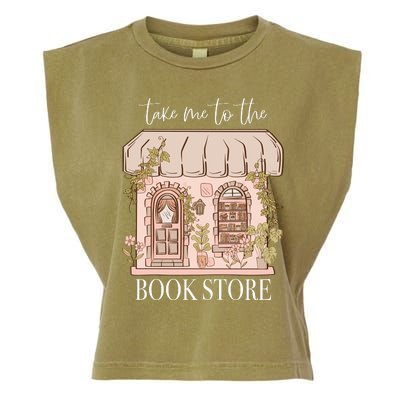 Take Me To The Book Store Garment-Dyed Women's Muscle Tee