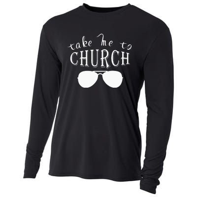 Take Me To The Church Christian Country Concert Cooling Performance Long Sleeve Crew