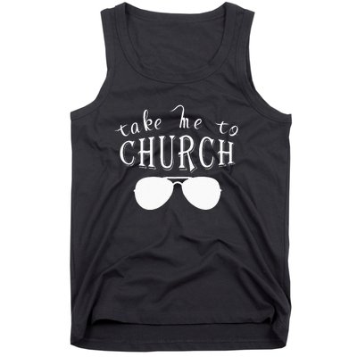 Take Me To The Church Christian Country Concert Tank Top