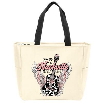 Take Me To Nashville Nashville Tennessee Zip Tote Bag