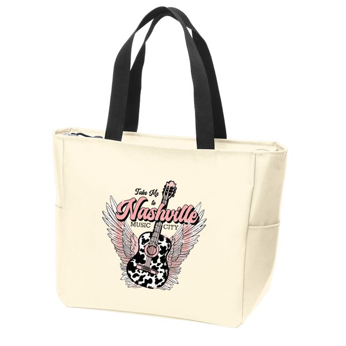 Take Me To Nashville Nashville Tennessee Zip Tote Bag