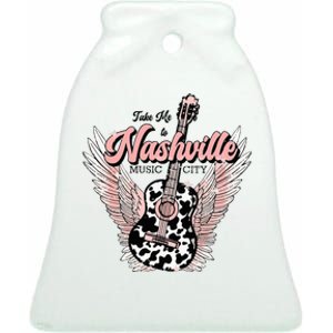 Take Me To Nashville Nashville Tennessee Ceramic Bell Ornament