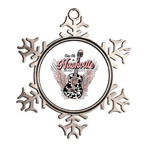 Take Me To Nashville Nashville Tennessee Metallic Star Ornament