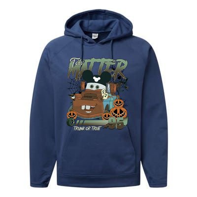 Tow Mater Trunk Or Treat Halloween Performance Fleece Hoodie