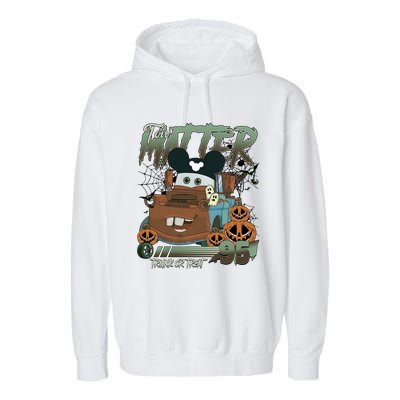 Tow Mater Trunk Or Treat Halloween Garment-Dyed Fleece Hoodie