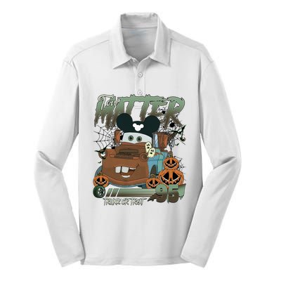 Tow Mater Trunk Or Treat Halloween Silk Touch Performance Long Sleeve Polo