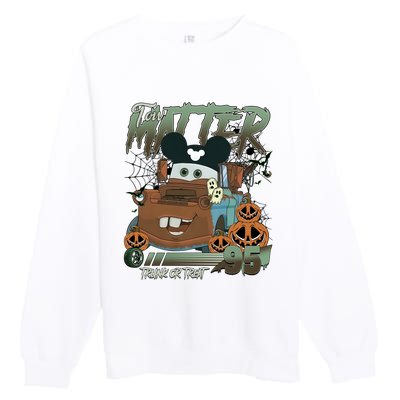 Tow Mater Trunk Or Treat Halloween Premium Crewneck Sweatshirt