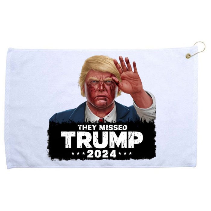 They Missed Trump 2024 Grommeted Golf Towel