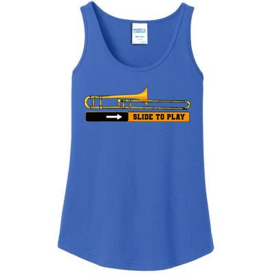 Trombone Mucisian Trombonist Jazz Music Brass Instrument Ladies Essential Tank