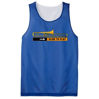 Trombone Mucisian Trombonist Jazz Music Brass Instrument Mesh Reversible Basketball Jersey Tank