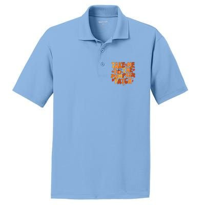 Take Me To The Pumpkin Patch Autumn Fall Thanksgiving PosiCharge RacerMesh Polo