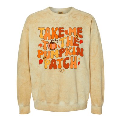 Take Me To The Pumpkin Patch Autumn Fall Thanksgiving Colorblast Crewneck Sweatshirt