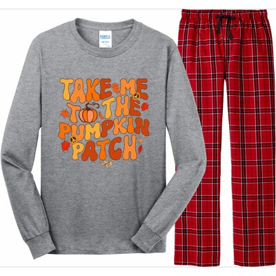 Take Me To The Pumpkin Patch Autumn Fall Thanksgiving Long Sleeve Pajama Set