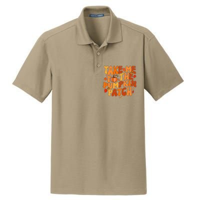 Take Me To The Pumpkin Patch Autumn Fall Thanksgiving Dry Zone Grid Polo