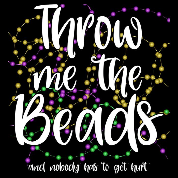 Throw Me The Beads And Nobody Has To Get Hurt Funny Mardi Gras Zip Tote Bag