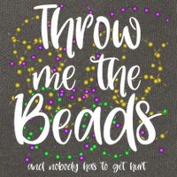 Throw Me The Beads And Nobody Has To Get Hurt Funny Mardi Gras Cotton Canvas Backpack