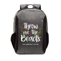 Throw Me The Beads And Nobody Has To Get Hurt Funny Mardi Gras Vector Backpack