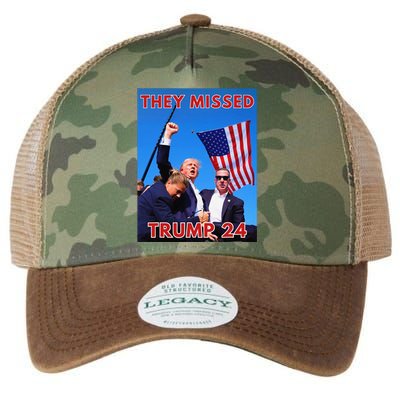 They Missed Trump 2024 Patriotic Political Maga Legacy Tie Dye Trucker Hat