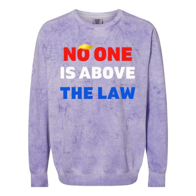 Trump Mugshot  Trump 2024 PrisonNo One Is Above The Law Colorblast Crewneck Sweatshirt