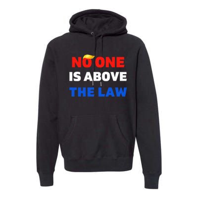 Trump Mugshot  Trump 2024 PrisonNo One Is Above The Law Premium Hoodie