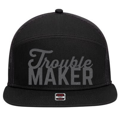 Trouble Maker 7 Panel Mesh Trucker Snapback Hat