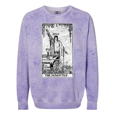 The Magician Tarot Card Major Arcana Fortune Telling Occult Colorblast Crewneck Sweatshirt