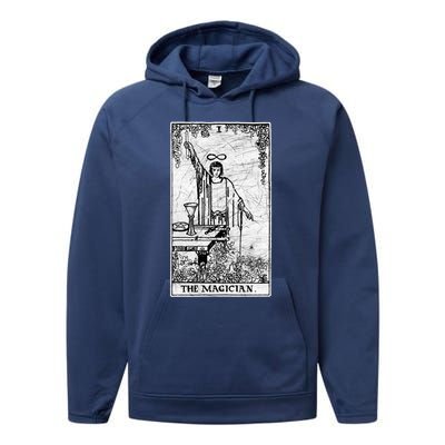 The Magician Tarot Card Major Arcana Fortune Telling Occult Performance Fleece Hoodie