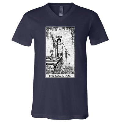 The Magician Tarot Card Major Arcana Fortune Telling Occult V-Neck T-Shirt