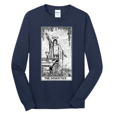 The Magician Tarot Card Major Arcana Fortune Telling Occult Tall Long Sleeve T-Shirt