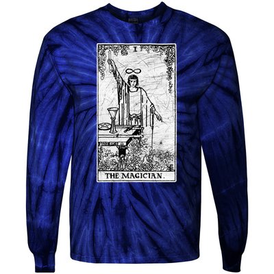 The Magician Tarot Card Major Arcana Fortune Telling Occult Tie-Dye Long Sleeve Shirt