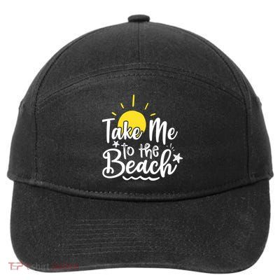 Take Me To The Beach Sunshine Summer 7-Panel Snapback Hat