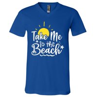 Take Me To The Beach Sunshine Summer V-Neck T-Shirt