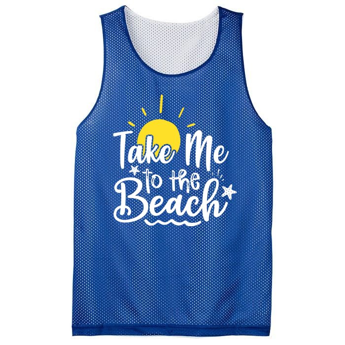 Take Me To The Beach Sunshine Summer Mesh Reversible Basketball Jersey Tank