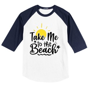 Take Me To The Beach Sunshine Summer Baseball Sleeve Shirt