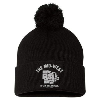 The MidWest Pom Pom 12in Knit Beanie