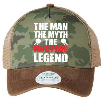 The Man The Myth The Ping Pong Legend Legacy Tie Dye Trucker Hat