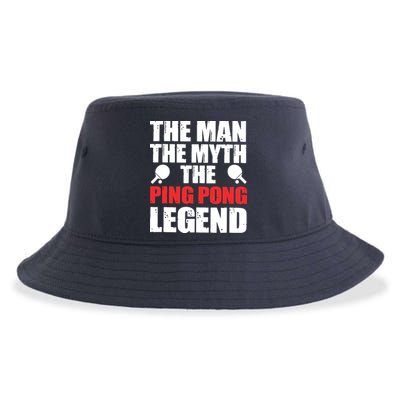 The Man The Myth The Ping Pong Legend Sustainable Bucket Hat