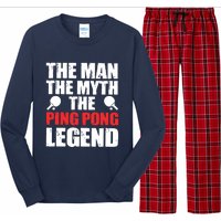 The Man The Myth The Ping Pong Legend Long Sleeve Pajama Set