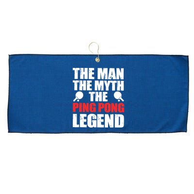 The Man The Myth The Ping Pong Legend Large Microfiber Waffle Golf Towel