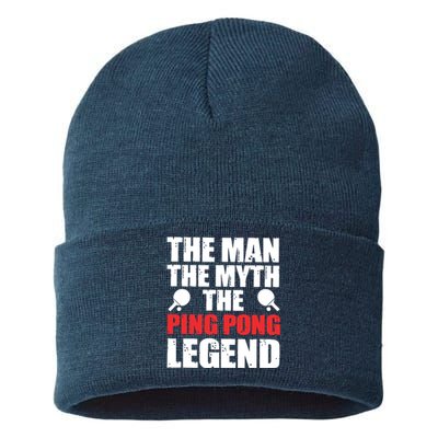 The Man The Myth The Ping Pong Legend Sustainable Knit Beanie