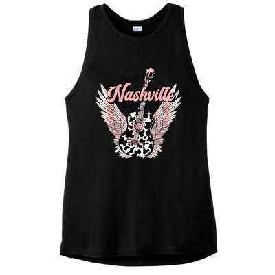 Take Me To Nashville Nashville Tennessee Ladies PosiCharge Tri-Blend Wicking Tank