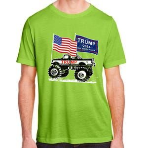 Trump Monster Truck Rally Trump Flag Trump 2024 Gift Adult ChromaSoft Performance T-Shirt