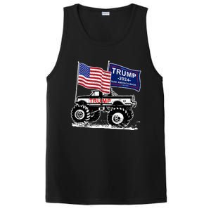 Trump Monster Truck Rally Trump Flag Trump 2024 Gift PosiCharge Competitor Tank