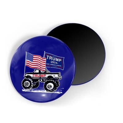 Trump Monster Truck Rally Trump Flag Trump 2024 Gift Magnet