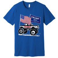 Trump Monster Truck Rally Trump Flag Trump 2024 Gift Premium T-Shirt