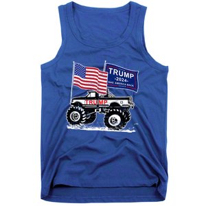 Trump Monster Truck Rally Trump Flag Trump 2024 Gift Tank Top