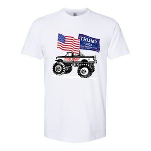 Trump Monster Truck Rally Trump Flag Trump 2024 Gift Softstyle CVC T-Shirt