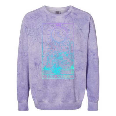 The Moon Tarot Card Rider Waite Witchy Colorblast Crewneck Sweatshirt